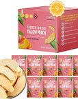 ONETANG Freeze-Dried Fruit Yellow Peach Chips, 9 Pack Single-Serve Pack, Non GMO, Kosher, No Add Sugar, Gluten free, Vegan, Holiday Gifts, Healthy Snack 0.35 Ounce