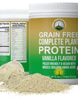 Organic Paleo Grain Free Plant Based Protein Powder. Complete Raw Organic Vegan Protein Powder. Amazing Amino Acid Profile and Less Than 1g of Sugar. Hemp Protein Pea Protein Powder Vanilla Flavored