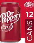 Dr Pepper Soda 12 fl oz cans 12 pack