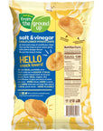 Real Food From The Ground Up Cauliflower Chips - 6 Pack Snack Bags (Salt & Vinegar, 6 Pack)