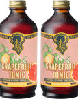 Portland Syrups Grapefruit Tonic Syrup  Craft Delicious Cocktails Mocktails Tea Soda Coffee Drinks and More  12 oz with 24 Servings Pack of 2