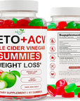 Keto ACV Gummies Advanced Weight Loss - ACV Keto Gummies for Weight Loss - Keto Gummy Supplement for Women and Men - Apple Cider Vinegar for Cleanse - Detox - Digestion - Made in USA