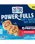 NutriGrain PowerFulls Soft Baked Oat Bites Protein Snacks Whole Grain Strawberry 56oz Box 4 Pouches