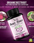 Organic Beet Root Powder 1350mg 200 Veggie caps Superfood Nitric Oxide Strongest Premium Supplement Natural Nitrates w/Black Pepper for Best Benefits - Vegan, Non-GMO, & Gluten-Free Made in USA