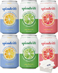 Spindrift Sparkling Water Variety Pack 12oz Cans Pack of 6 with Bay Area Marketplace Napkins