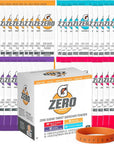 Gatorade G Zero Powder Packets Variety Pack 40 Packets of Gatorade Zero Powder Packets Ten Sugar Free Gatorade Powder Packets  Fruit Punch Orange Glacier Freeze Grape Plus a Zorrizon Wristband