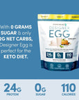 Designer Wellness Designer Egg Natural Egg Yolk  Egg White Protein Powder Keto and Paleo Friendly Low Calorie Less Fat and Cholesterol Classic Vanilla 155 Pound