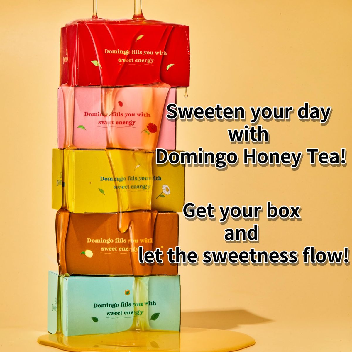 OH DOMINGO Chamomile Tea with Honey Flavor Individually Wrapped Tea Bags 20 Count Soothing and Relaxing Blend