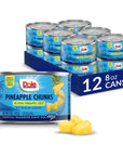 Dole Canned Fruit Pineapple Chunks in 100 Pineapple Juice Gluten Free Pantry Staples 8 Oz 12 Count Packaging May Vary