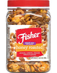 Fisher Snack Honey Roasted Mixed Nuts with Peanuts - 24 Ounces