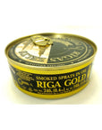 RIGA GOLD Riga Sprats Smoked Sprats In Oil LARGE Sized Rigas Zelts Canned 84 Ounce 240g 3 PACK