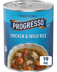 Progresso Traditional, Chicken and Wild Rice Soup, Gluten Free, 19 oz.