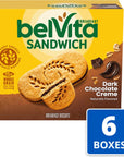 belVita Breakfast Sandwich Dark Chocolate Creme Breakfast Biscuits 30 Total Packs 6 Boxes 2 Sandwiches Per Pack