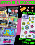 Premium Freeze Dried Candy Variety Pack with 4 Kinds of Candy  Alien Tongues Cosmo Cubes Sour Cosmic Crunchies Jolly Balls and Stickers  Freeze Dried Candy Sampler Shipped in Box for Protection