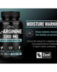 L Arginine 3000mg Capsules (150 Tablets | 1000mg) Maximum Dose L-Arginine Nitric Oxide Supplement for Supporting Muscle Growth, Vascular Function and Energy - Nitric Oxide Booster