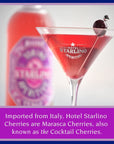 Hotel Starlino Maraschino Cherries  Great Tasting Italian Cherry for Premium Cocktails and Desserts  AllNatural Home Essentials For Your Bar Cart or Makes a Great Gift  1kg Can Pack of 1