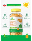 Carlyle Vitamin D3 Gummies for Kids | 1000 IU (25 mcg) | 180 Count | Vegetarian, Non-GMO, and Gluten Free High Potency Formula | Natural Pineapple Flavor | by Lil' Sprouts