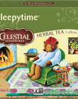 Sleepytime Herbal Tea by Celests 40 Count  CaffeineFree Calming Blend for Relaxation and Better Sleep Throat Comfort Valerian Root Dandelion  40 Tea Bags  Createandbundle Sticker