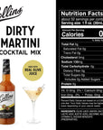 Collins Dirty Martini Mix Made With Real Olive Brine for the Bold Flavor You Need Classic Cocktail Recipe Ingredient Bartender Mixer Drinking Gifts Home Cocktail bar 32 fl oz