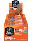 Health Warrior Chia Bars, Mango Flavor with other natural flavors, 25g bars, 15 Count