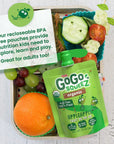 GoGo squeeZ Fruit on the Go Organic Apple Apple 32 oz Pack of 48 Unsweetened Organic Fruit Snacks for Kids Gluten Free Nut Free and Dairy Free Recloseable Cap BPA Free Pouches