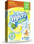 Wylers Light Singles Water Drink Mix To Go Powder Packets Lemon Iced Tea 8 Count