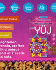 Yüj Healthy Granola  Organic Enlightened Granola Cereal Snacks  Vegan  Gluten Free Granola Cereal On Yogurt  Go to Snacks for Adult  Kids  Big Bag 8oz  Pack of 1  Made in USA