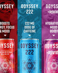 Odyssey Elixir Sparkling Adaptogen Drink Low Calorie Drinks L Theanine Lions Mane Cordyceps  Green Tea Caffeine for Energy  Focus NonGMO Vegan Dragon Fruit Lemonade Flavor 12 Fl oz 12 Pack