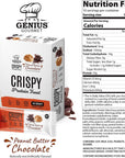 Genius Gourmet Crispy Protein Treat Chocolate Peanut Butter Keto Snack Low Carb Low Sugar  Gluten Free Protein Snacks for Adults 10G of Whey Protein per Protein Bar 5 Net Carbs 10 CT