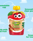 Motts Cinnamon Applesauce 32 oz clear pouches 12 count