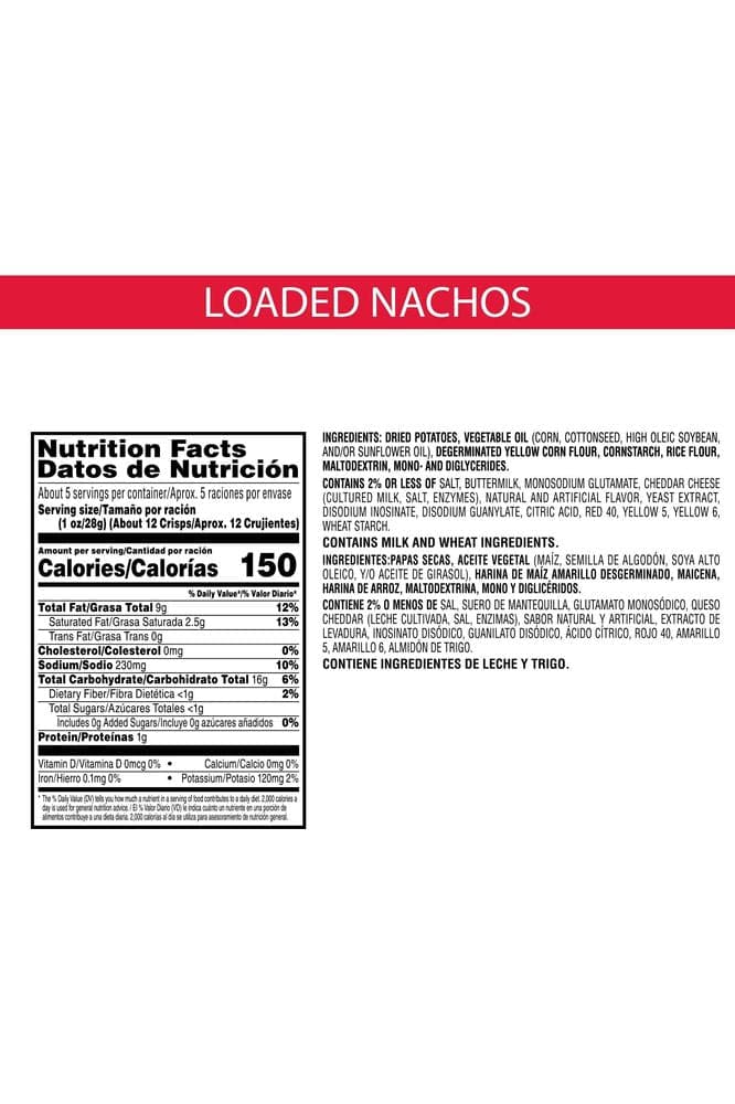 Pringles Scorchin&#39; Wavy Potato Crisps Chips, Lunch Snacks, Spicy Snacks, Loaded Nachos, 4.8oz Can (1 Can)