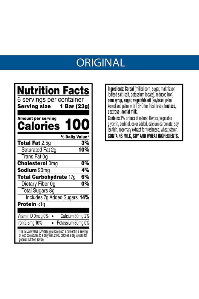 Kellogg&#39;s Frosted Flakes Cereal Bars Original, 4.8 Oz, 6 Ct