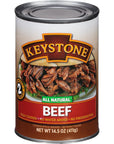 Keystone Meats All Natural Canned Beef 145 Oz Long Shelf Life Emergency Survival Food Canned Meat  Fully Cooked Ready to Eat  Gluten Free Pack of 3