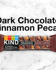 KIND Bars, Dark Chocolate Cinnamon Pecan, Gluten Free, Low Glycemic Index, 1.4oz, 12 Count