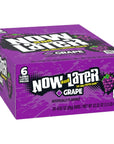 Now  Later Original Taffy Chews Candy Grape 6 count 093 Ounce Bar Pack of 24