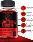 Testosterone Booster For Men Gummies - Enhances Strength & Stamina - Optimizes Physical Performance & Male Enhancement - Made With Tribulus, Horny Goat Weed, Maca Root & More. 2-Pack (120 Gummies)