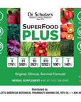 Dr. Schulze’s SuperFood Plus | Vitamin and Mineral Herbal Concentrate | Daily Nutrition | Gluten-Free and Non-GMO | Vegan | 14 Ounce Powder | Packaging May Vary