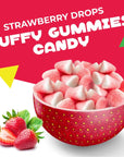 Strawberry Drops Puffy Gummies Its a Girl Pink Baby Shower Candy 1 Pound Bag