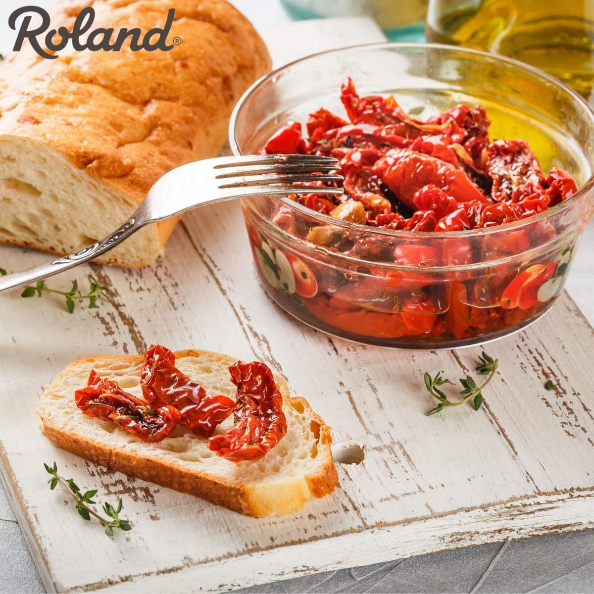 Roland Foods Sun Dried Tomatoes in Extra Virgin Olive Oil 3 Ounce Jar Pack of 4