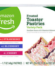 Amazon Fresh  Toaster Pastries Variety Pack Strawberry Blueberry Cherry 12ct