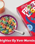 Kelloggs Froot Loops Breakfast Cereal Fruit Flavored Breakfast Snacks with Vitamin C Large Size Original 82lb Case 10 Boxes