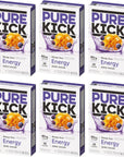 Pure Kick Energy Singles To Go Drink Mix Mango Acai 6 Boxes 6 Packets Per Box 36 Single Servings