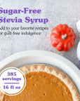 NuNaturals Stevia Syrup, Sugar-Free Sweetener, Plant-Based Sugar Substitute, Zero Calorie, Pumpkin Spice, 16 oz