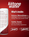 KetoneWater  Functional Sparkling Water with Ketone Ester  Black Cherry  12 Pack 12 Oz Cans