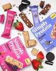 Simply Protein ChocolateDipped Protein Bars Pack of 10 Variety Pack High Protein Low Sugar Bar