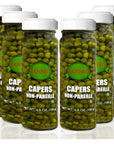 Sanniti Capers NonPareille in Vinegar and Salt Brine  Imported from Spain 35 oz Pack of 6