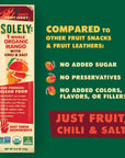 SOLELY Organic Mango with Chili & Salt Fruit Jerky, 12 Strips - Made from Fresh Fruit, Individually Wrapped Snack, Vegan, Non-GMO, No Sugar Added, Shelf-Stable, Healthy Snack for Kids & Adults