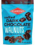 Diamond of California Salted Dark Chocolate Snack Walnuts 4 oz 4 Pack