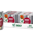 V8 +ENERGY Strawberry Banana Energy Drink - 8 fl oz Can, (4 Packs of 6 Cans)