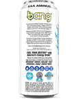 Bang Energy Blue Razz SugarFree Energy Drink 16Ounce Pack of 12